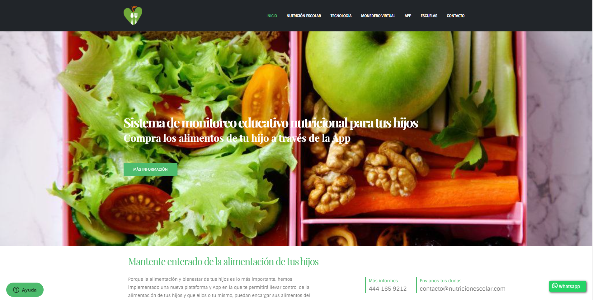 Comedor escolar en linea nutriciónescolar deerdev